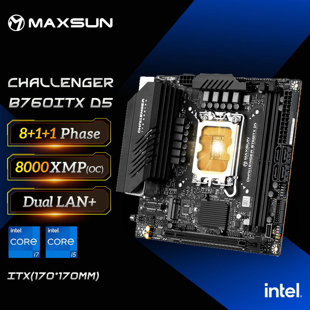 MAXSUN Game Motherboard B760IT - Ddr5 64Gb recension och pris