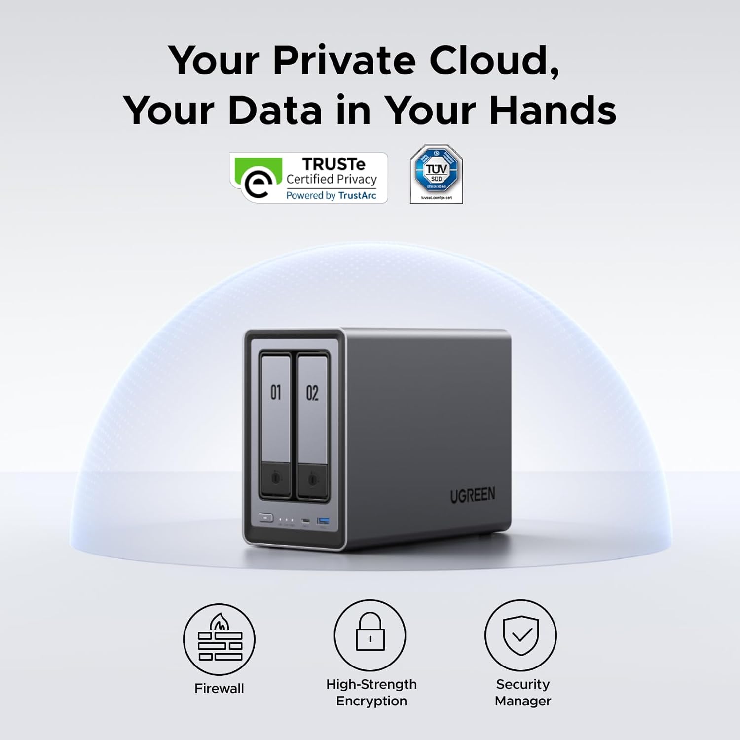 UGREEN NAS DXP2800 2 Bay Deskt - Ddr5 8Gb recension och pris