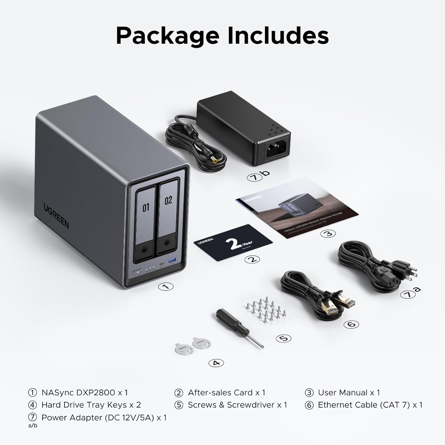 UGREEN NAS DXP2800 2 Bay Deskt - Ddr5 8Gb recension och pris