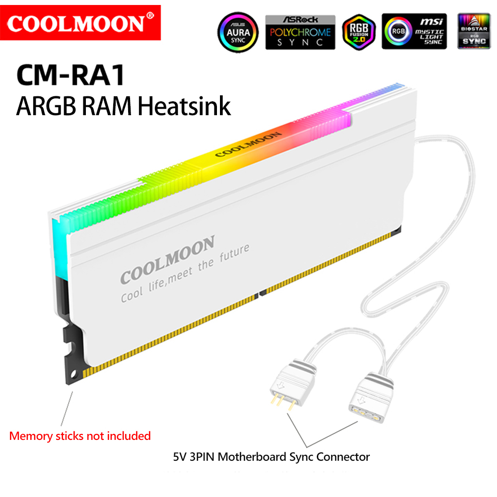 COOLMOON 5V-3PIN ARGB RAM Heat - Ddr5 Ram recension och pris