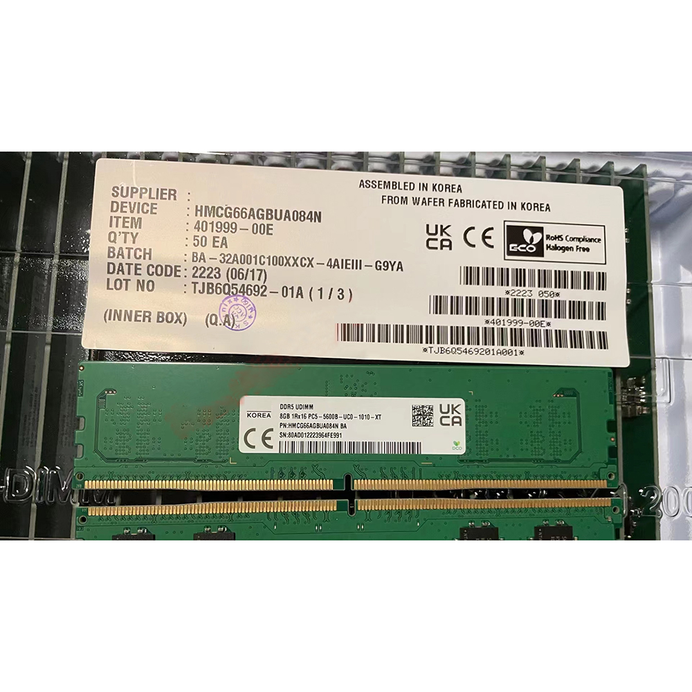 1 pcs HMCG66AGBUA084N  RAM 8GB - Ddr5 8Gb recension och pris