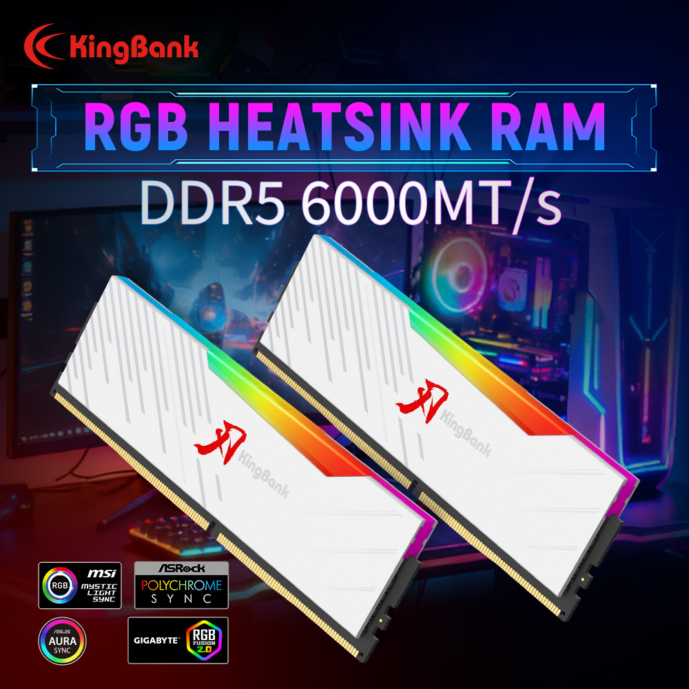 KINGBANK KRRW DDR5 RGB RAM 16G - Ddr5 16Gb 6000Mhz recension och pris