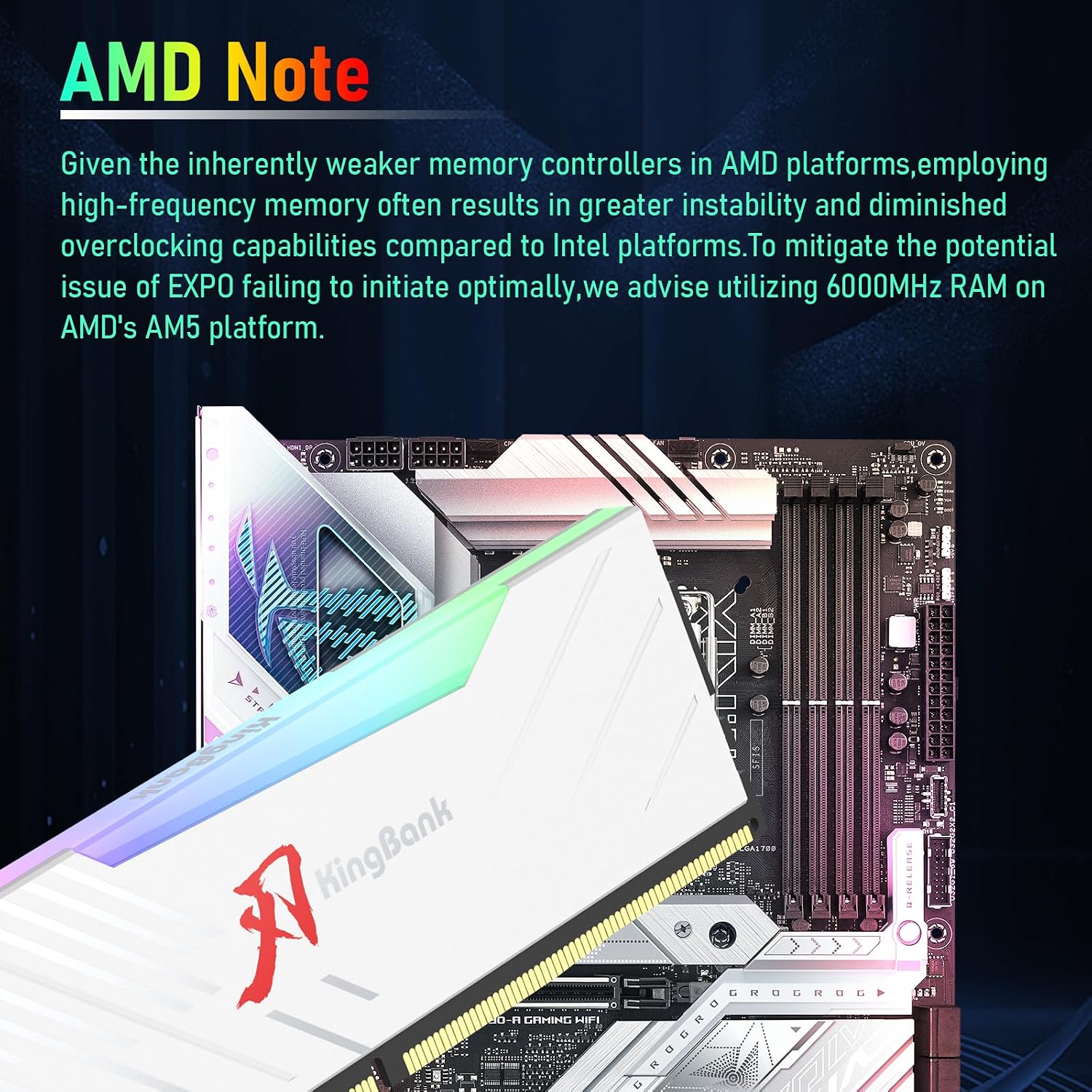 KINGBANK KRRW DDR5 RGB RAM 16G - Ddr5 16Gb 6000Mhz recension och pris