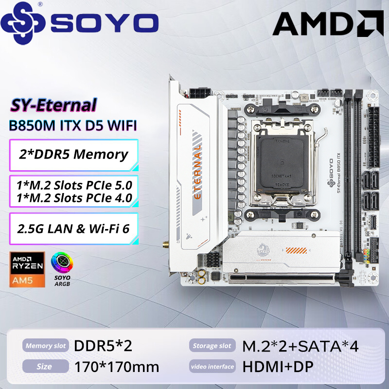 SOYO B850M ARGB Motherboard WI - Ddr5 Rgb Ram recension och pris