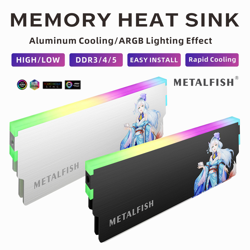 METALFISH DRAM Heatsink 5V-3PI - Ddr5 Ram recension och pris