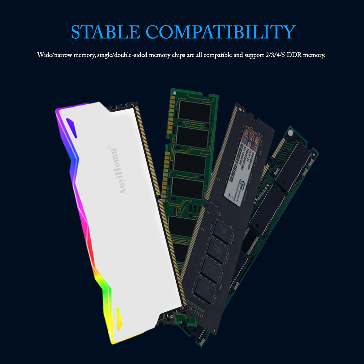 AuyiHomu RGB Heatsink, 5V 3Pin - Ddr5 Ram recension och pris